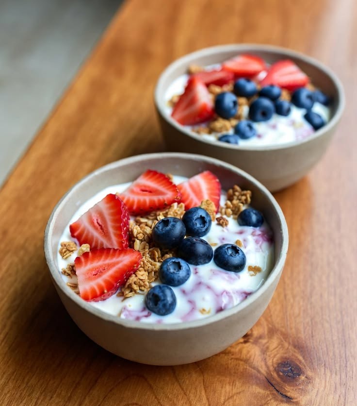 arándanos con yogurt