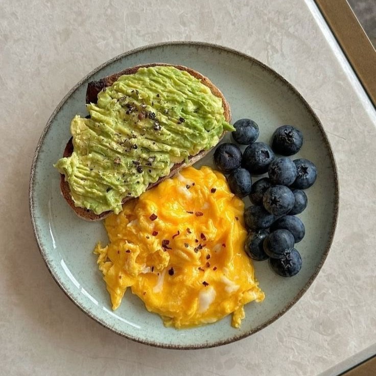 desayuno con arándanos